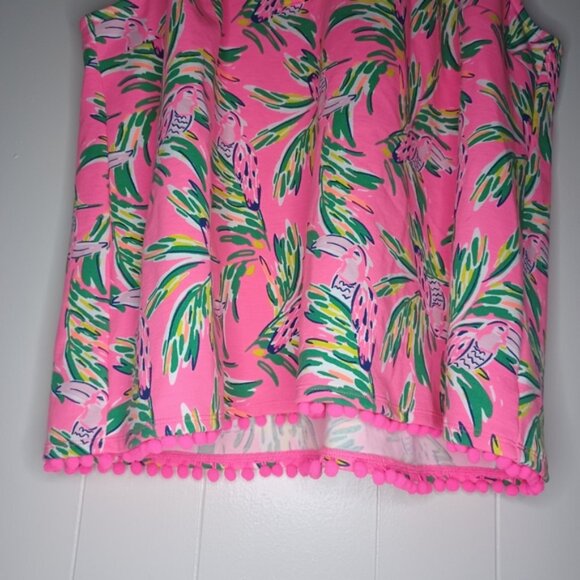 Crown & Ivy Pink Tropical V-Neck Top - Picture 2 of 7